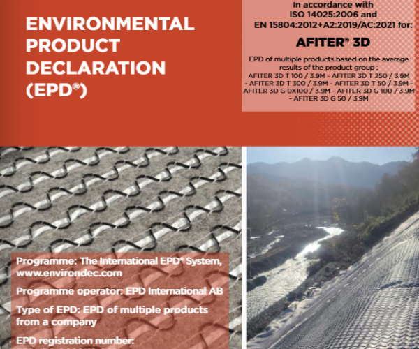 2 new EPDs published and 1 EPD updated for AFITEXINOV